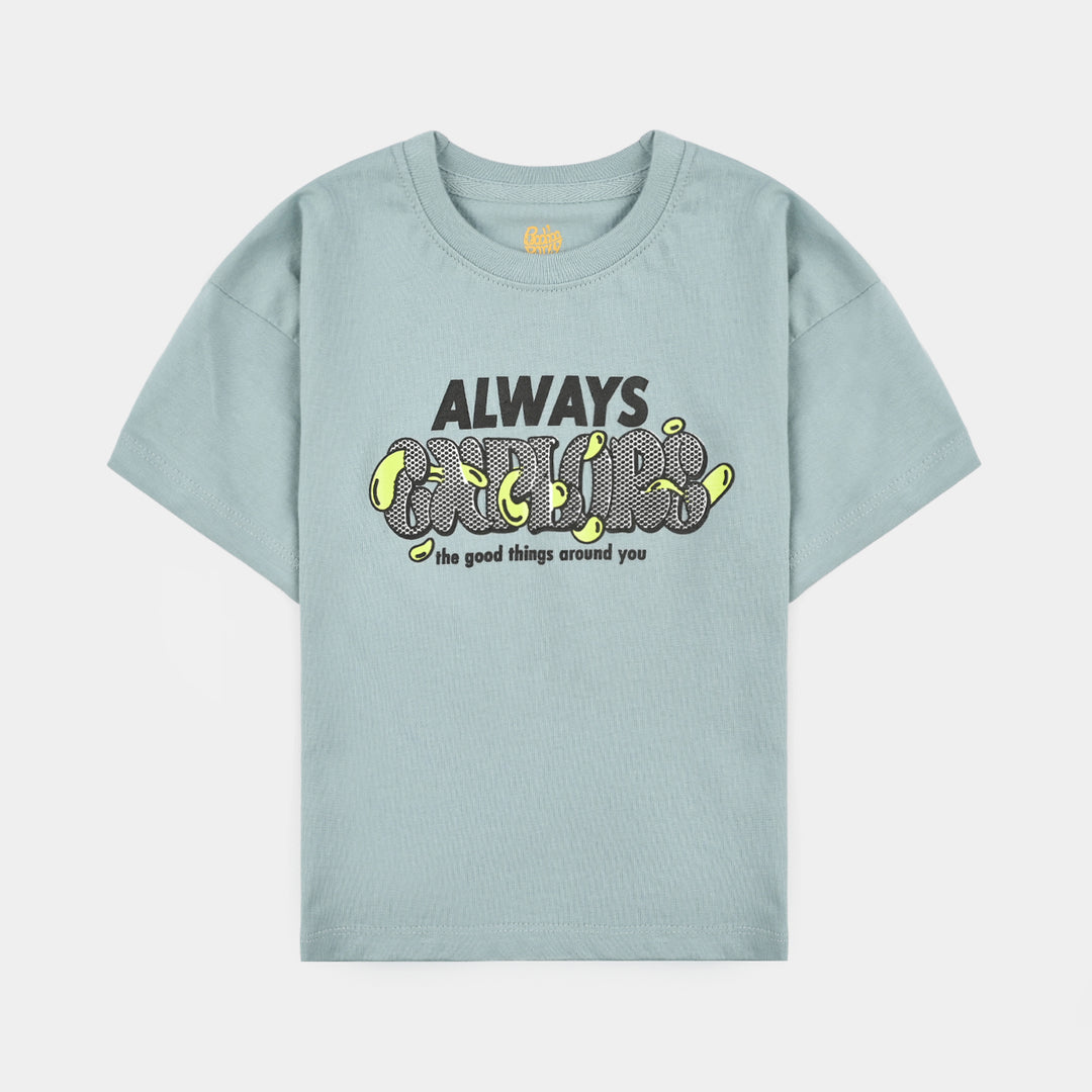 Boys Cotton Jersey T-Shirt Always Explore