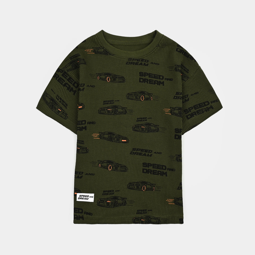 Boys Thermal T-Shirt H/S Speed & Dream-Rifle.Green