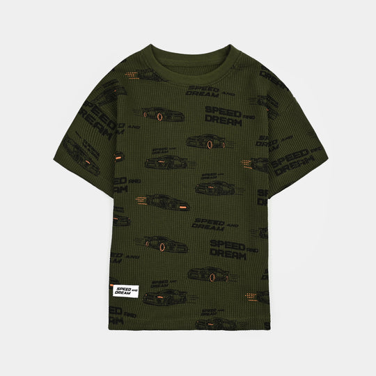 Boys Thermal T-Shirt H/S Speed & Dream-Rifle.Green