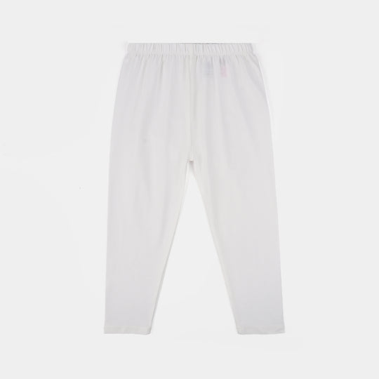 Infant Girls Jersey Terry Tights (Basic) - White