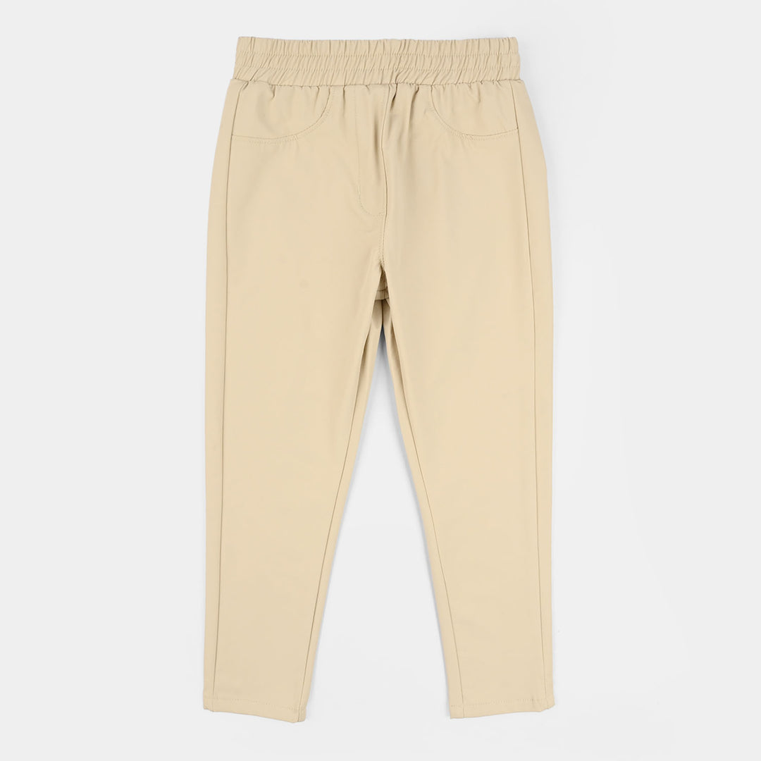 GIRLS Polyester JEGGING SKINNY-BEIGE