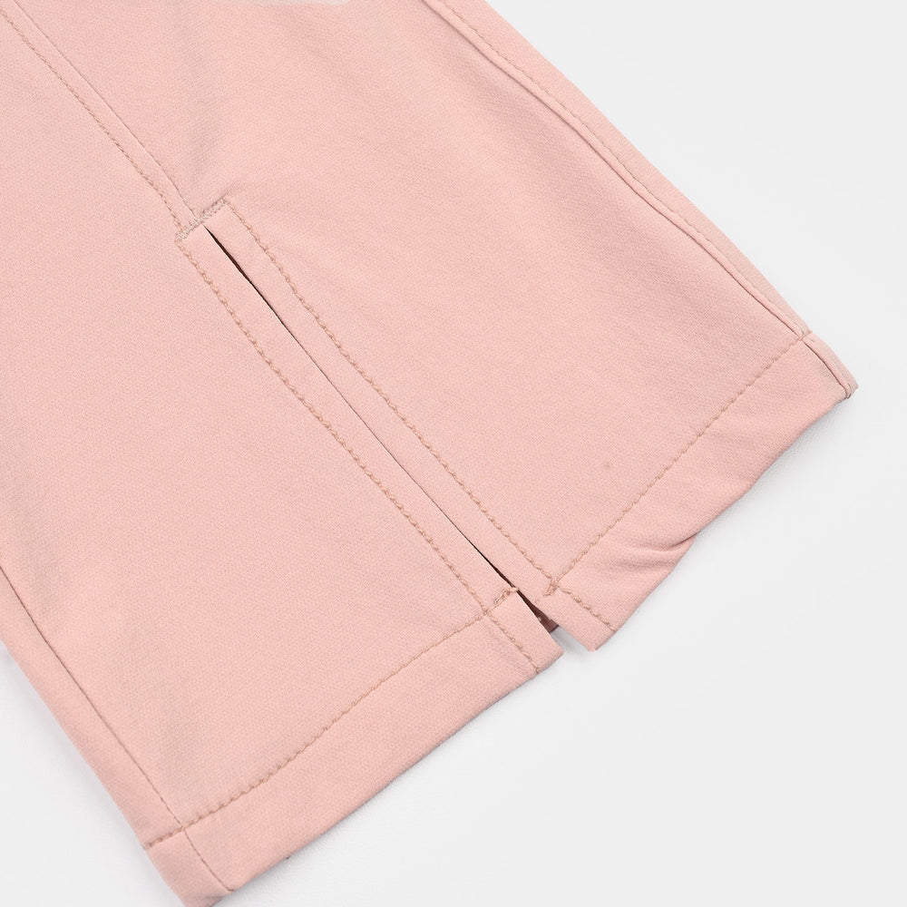 Girls Poly Twill Jeggings (Flared) - Pink