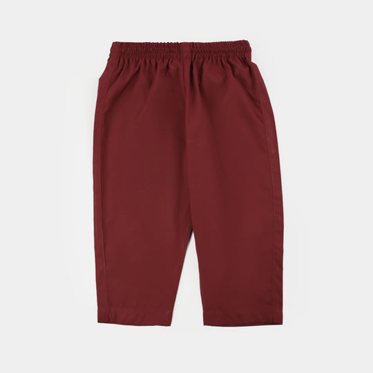 Infant Boys Poly Viscose Kurta Pajama (Cut Placket) -RED