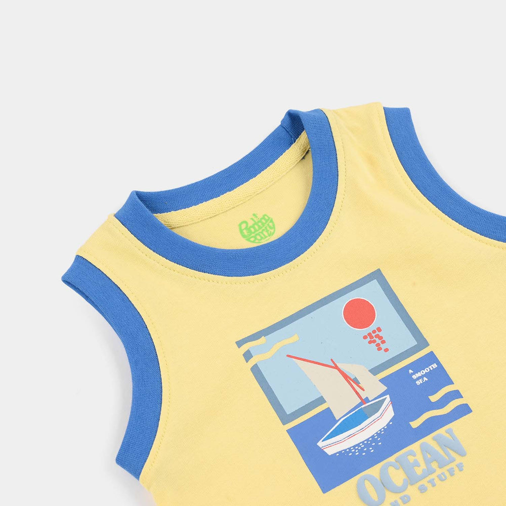 Infant Boys Jersey/Terry Sando - Yellow