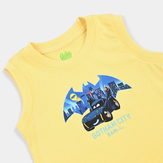 Infant Boys Jersey/Terry Sando Bat-Pale.Banana