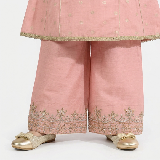 Girls Jacquard 3 Piece Suit (Jewel) - Peach
