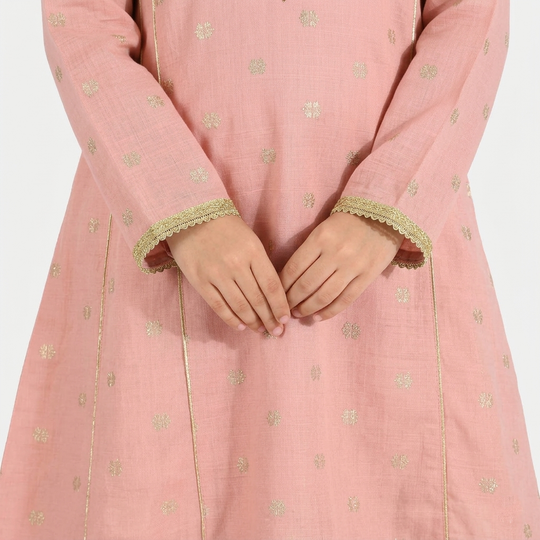Girls Jacquard 3 Piece Suit (Jewel) - Peach