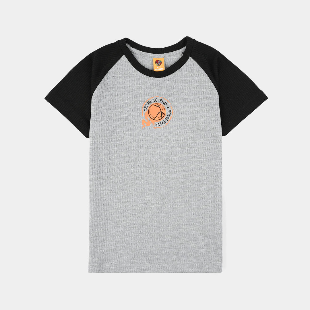 Boys Thermal T-Shirt (Basketball) - Grey