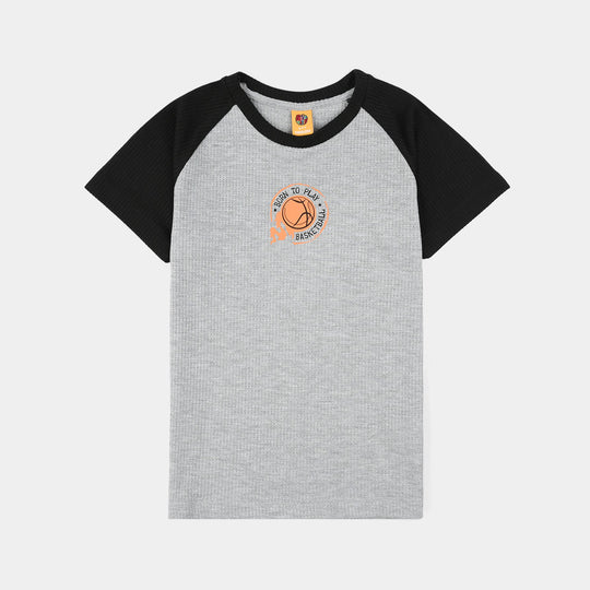 Boys Thermal T-Shirt (Basketball) - Grey