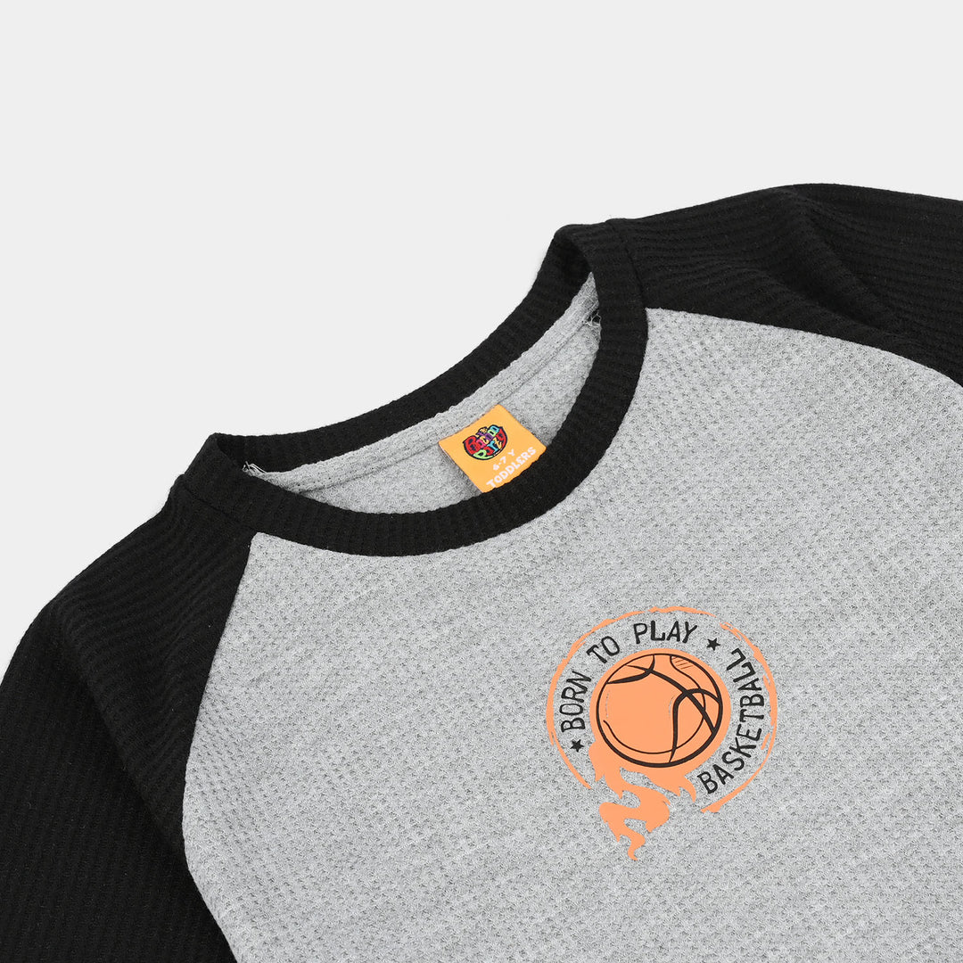 Boys Thermal T-Shirt (Basketball) - Grey