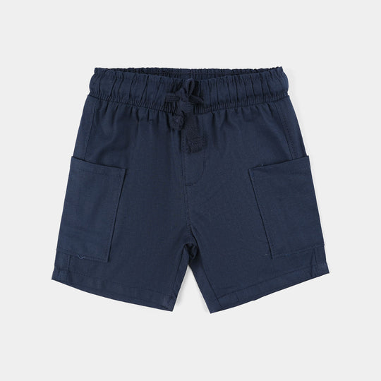 INFANT Boys Cotton Slub SHORT BEACH DAY-Blue