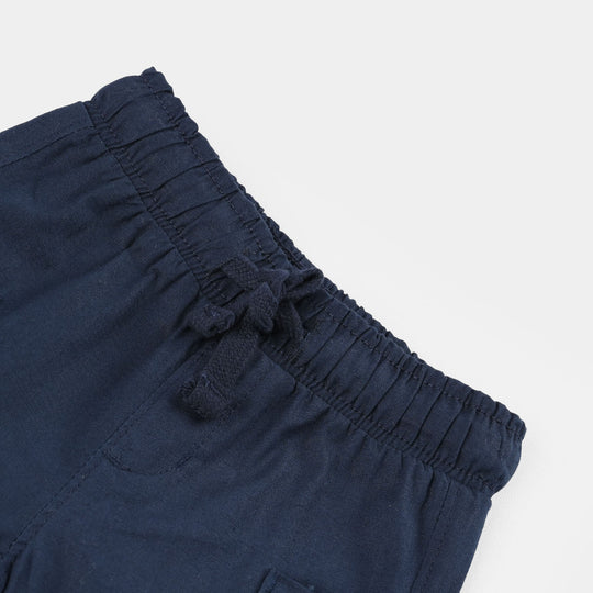 INFANT Boys Cotton Slub SHORT BEACH DAY-Blue