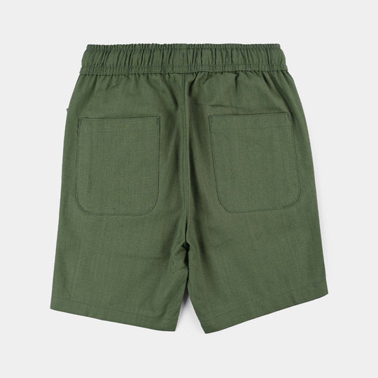 Boys Cotton Slub SHORT SKATE LIFE-Green