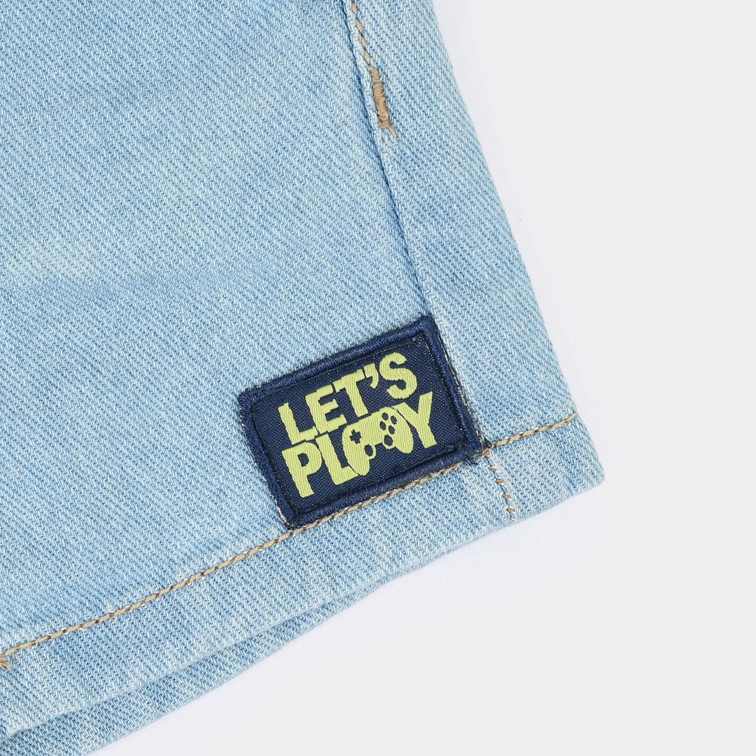 Infant Boys Denim rigid Shorts New Adventure-Light Blue