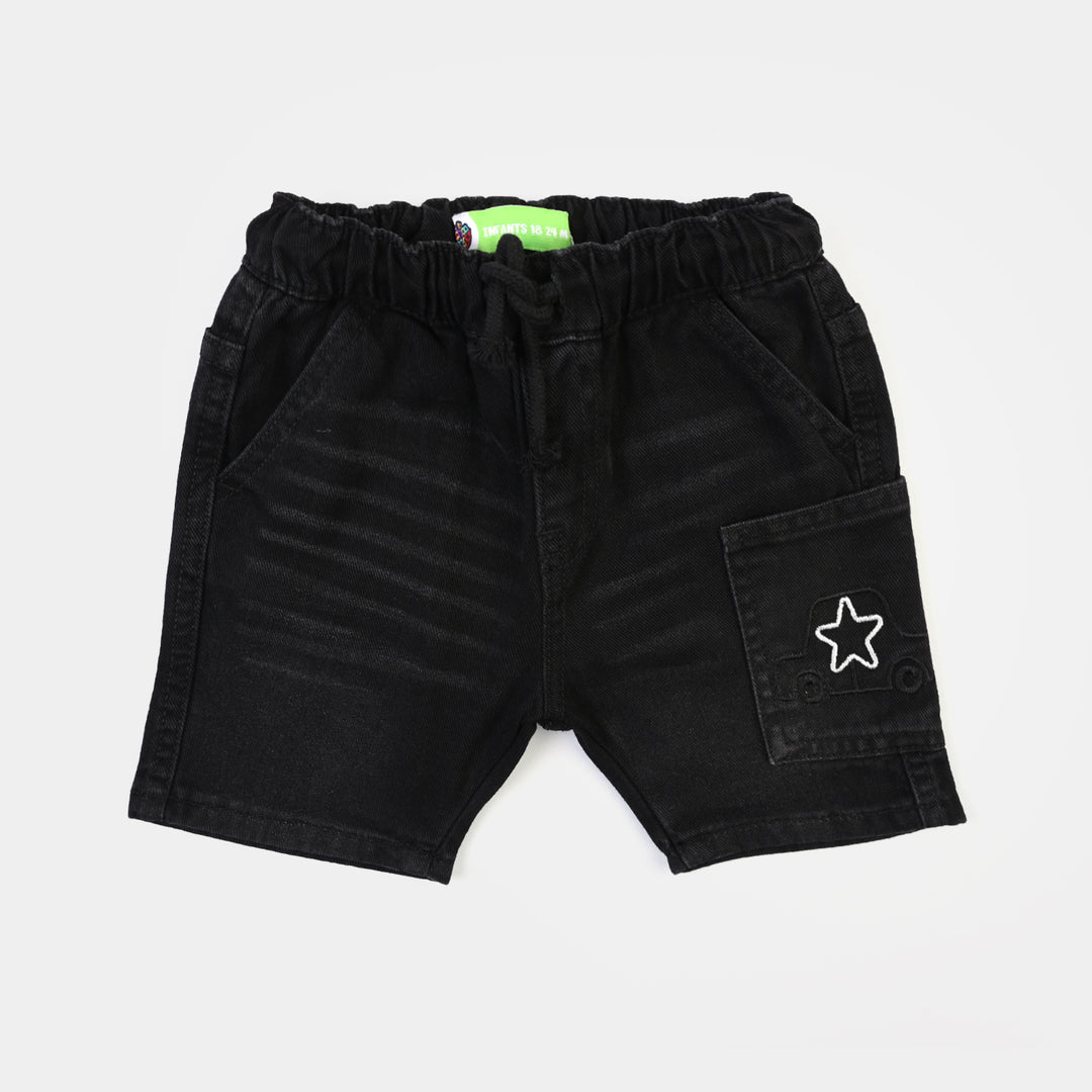 Infant Boys Denim rigid Short Car-Dark.Grey