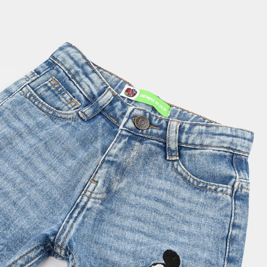 Infant Boys Denim rigid Shorts Character-LT.Blue