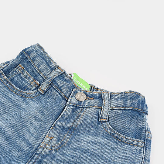 Infant Boys Denim rigid Shorts Roar some-Mid Blue