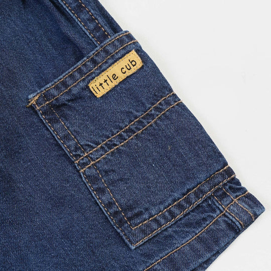 Infant Boys Denim rigid Short Little Club -Dark Blue