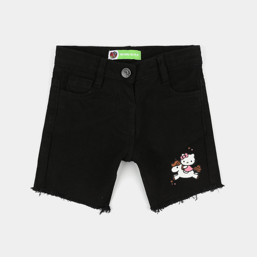 Infant Girls Denim rigid Short Character - BLACK