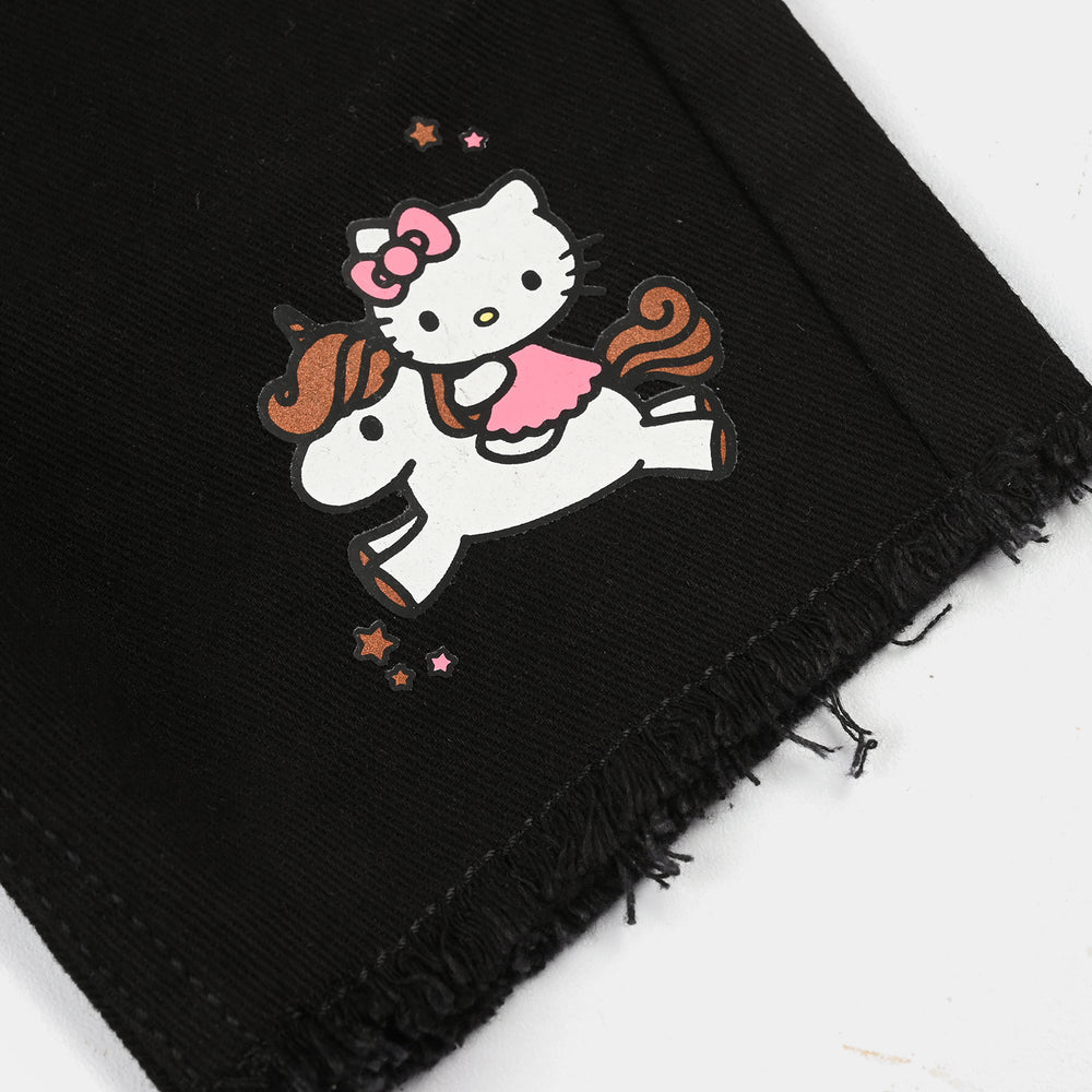 Infant Girls Denim rigid Short Character - BLACK