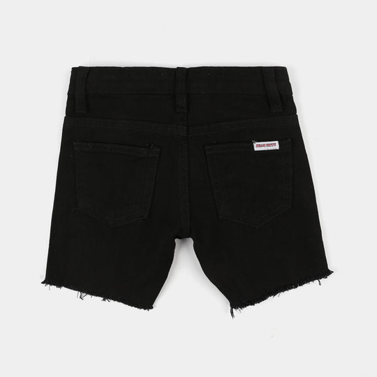 Infant Girls Denim rigid Short Character - BLACK