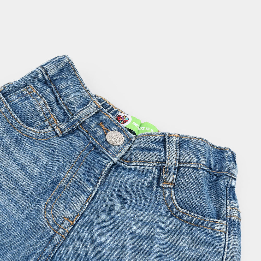 Infant Girls Denim rigid Shorts Little One-Light Blue