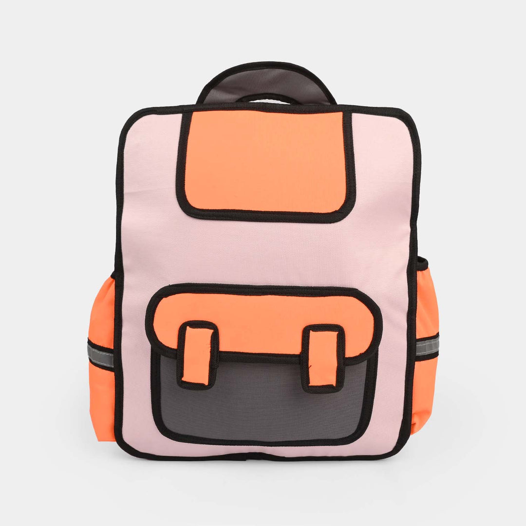 Levup 2D Cartoon Style Backpack/School Bag