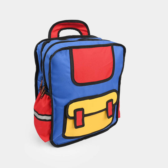 Levup 2D Cartoon Style Backpack/School Bag