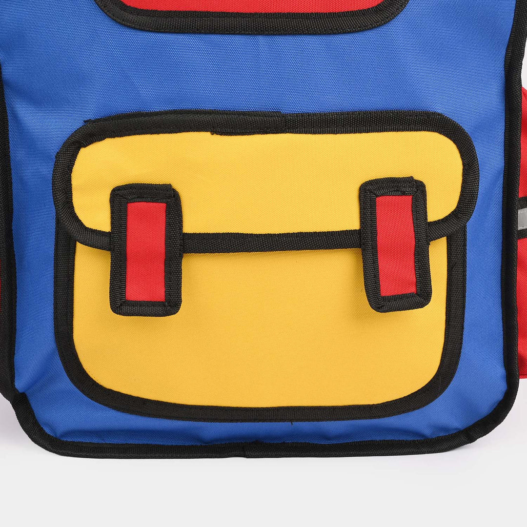 Levup 2D Cartoon Style Backpack/School Bag