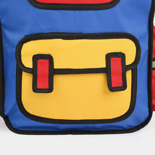 Levup 2D Cartoon Style Backpack/School Bag