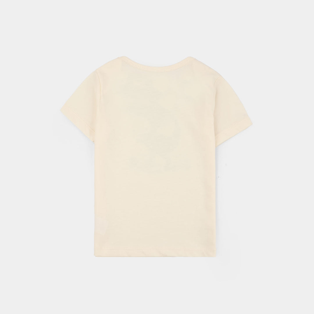 Infant Boys Cotton Jersey T-Shirt + Romper (Big Roar) - Off White/Yellow