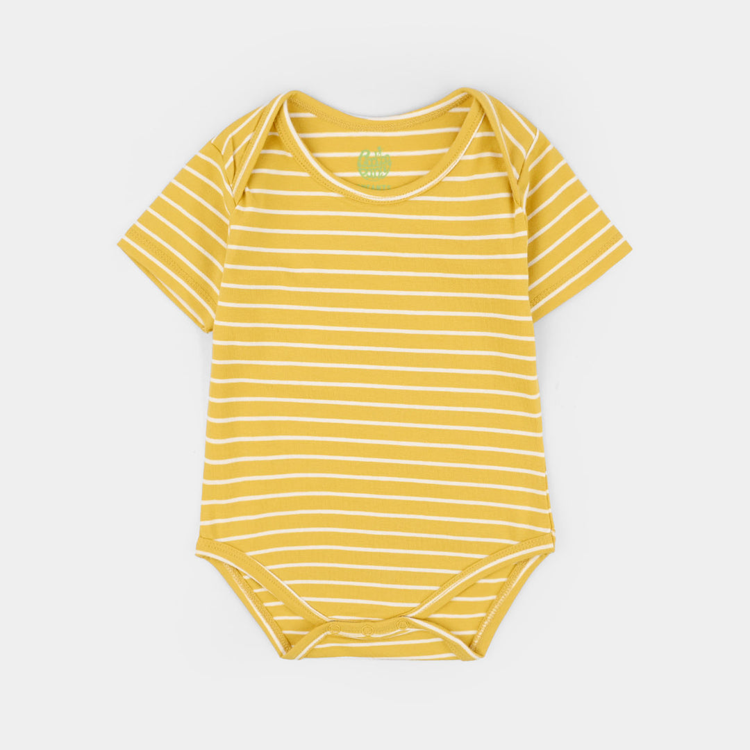 Infant Boys Cotton Jersey T-Shirt + Romper (Big Roar) - Off White/Yellow
