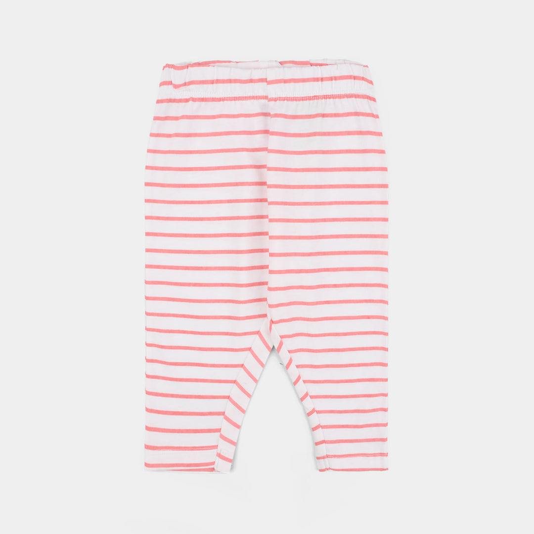 Infant Girls Cotton Jersey Romper and Pajama (Mommy & Me) - Pink/White