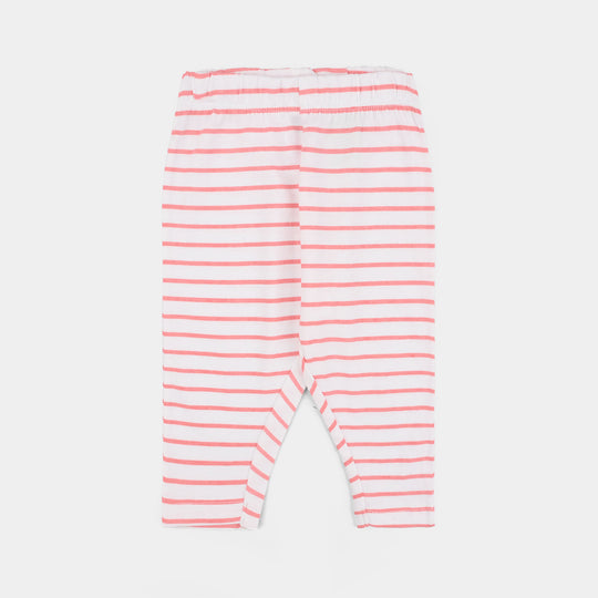 Infant Girls Cotton Jersey Romper and Pajama (Mommy & Me) - Pink/White