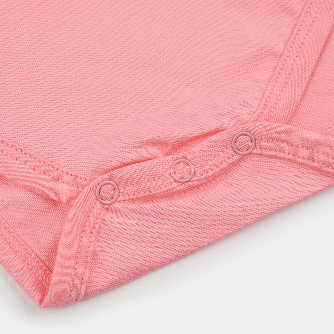 Infant Girls Cotton Jersey Romper and Pajama (Mommy & Me) - Pink/White