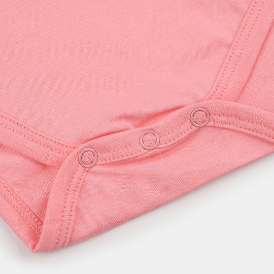 Infant Girls Cotton Jersey Romper and Pajama (Mommy & Me) - Pink/White