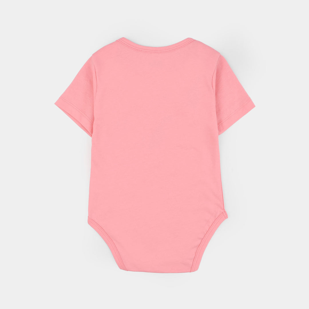Infant Girls Cotton Jersey Romper and Pajama (Mommy & Me) - Pink/White