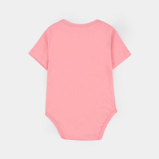 Infant Girls Cotton Jersey Romper and Pajama (Mommy & Me) - Pink/White