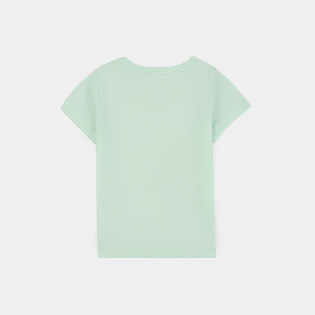 Infant Girls Cotton Jersey T-Shirt + Romper (Fly With Me) - Multi