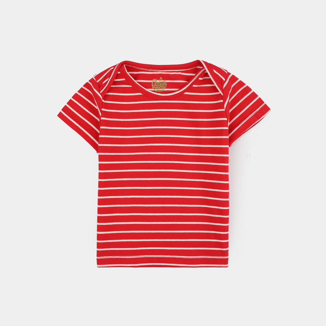 Infant Girls Cotton Jersey T-Shirt Set (Fruits Pack of 3) - Blue/Red/Multi