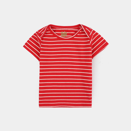 Infant Girls Cotton Jersey T-Shirt Set (Fruits Pack of 3) - Blue/Red/Multi