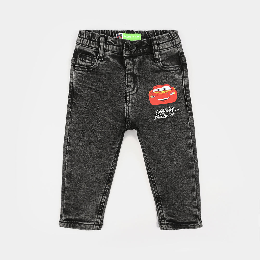 Infant Boys Denim rigid Pant Lightning Mcqueen-LIGHT GREY