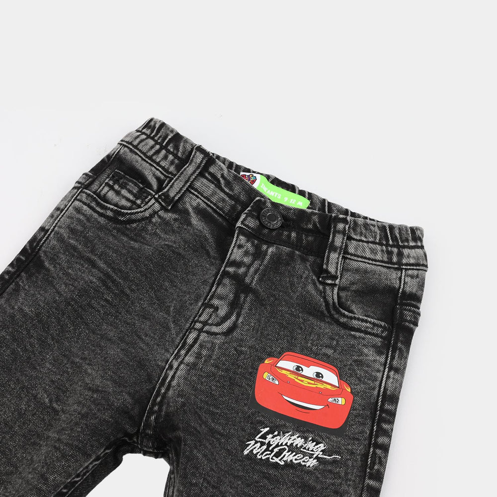 Infant Boys Denim rigid Pant Lightning Mcqueen-LIGHT GREY