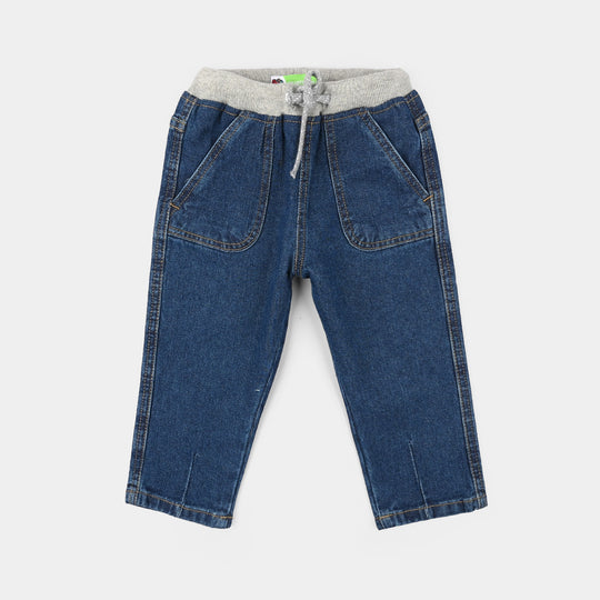 Infant Boys Denim rigid Pant Cut N Sew-Light Blue