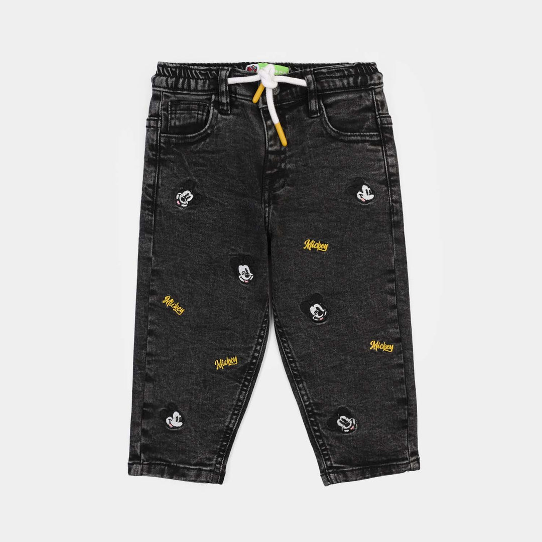 Infant Boys Denim rigid Pant Emb-BLACK