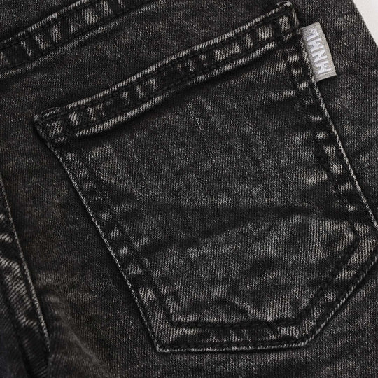 Infant Boys Denim rigid Pant Emb-BLACK