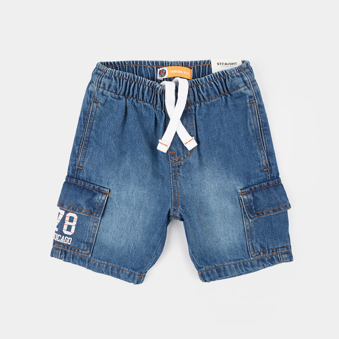 Boys Denim rigid Shorts Chicago-Ice Blue