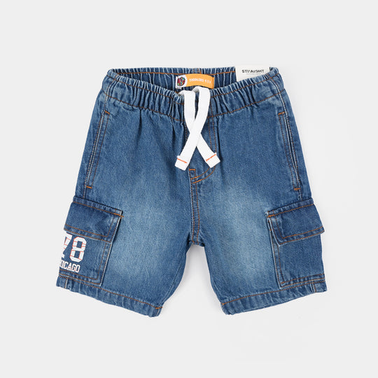 Boys Denim rigid Shorts Chicago-Ice Blue
