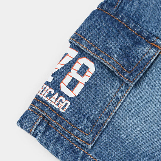 Boys Denim rigid Shorts Chicago-Ice Blue