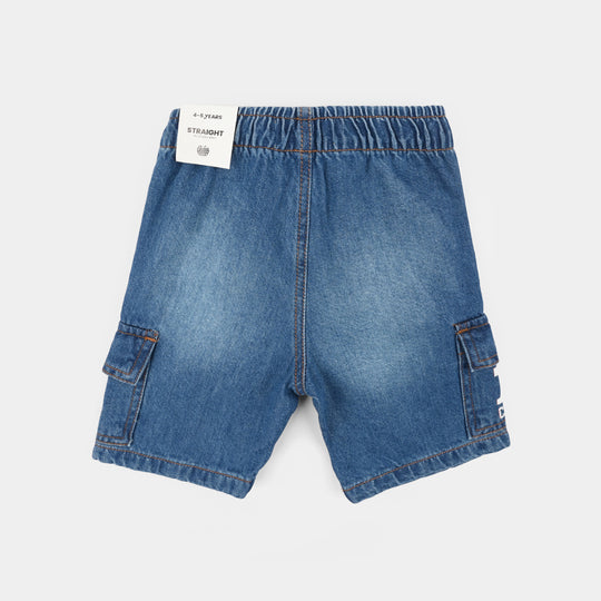 Boys Denim rigid Shorts Chicago-Ice Blue